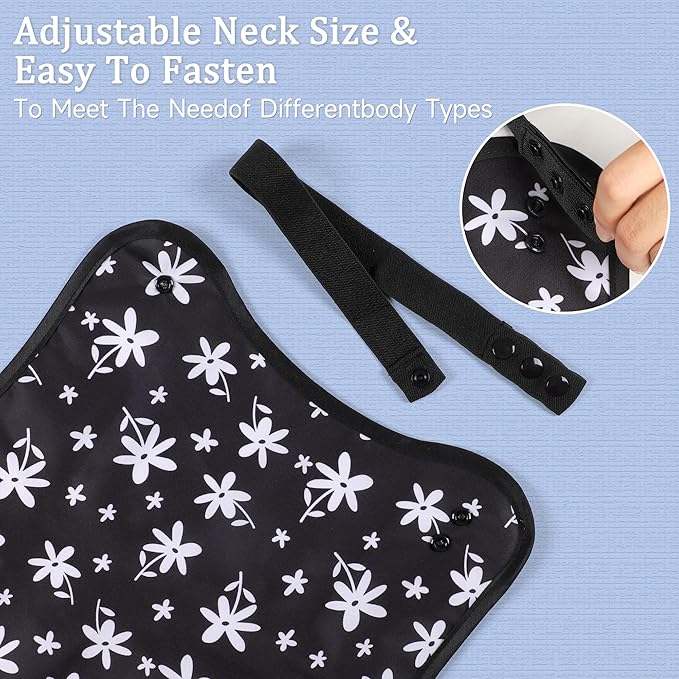 Adult Bibs-3 Pcs Washable Clothing Protector with Upgraded Crumb Catcher