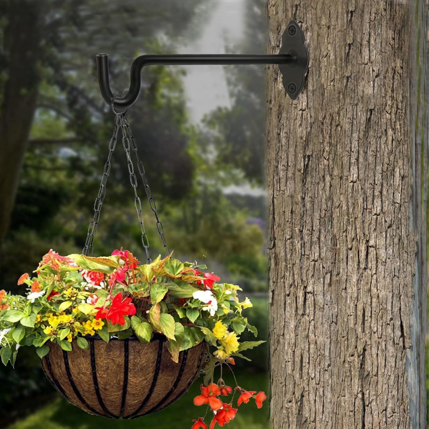 XIDING 10 Inch 2 Pack Plant Hangers Outdoor or Indoor Plant Hooks Hanging Plant Bracket for Home Decor Bird Feeders