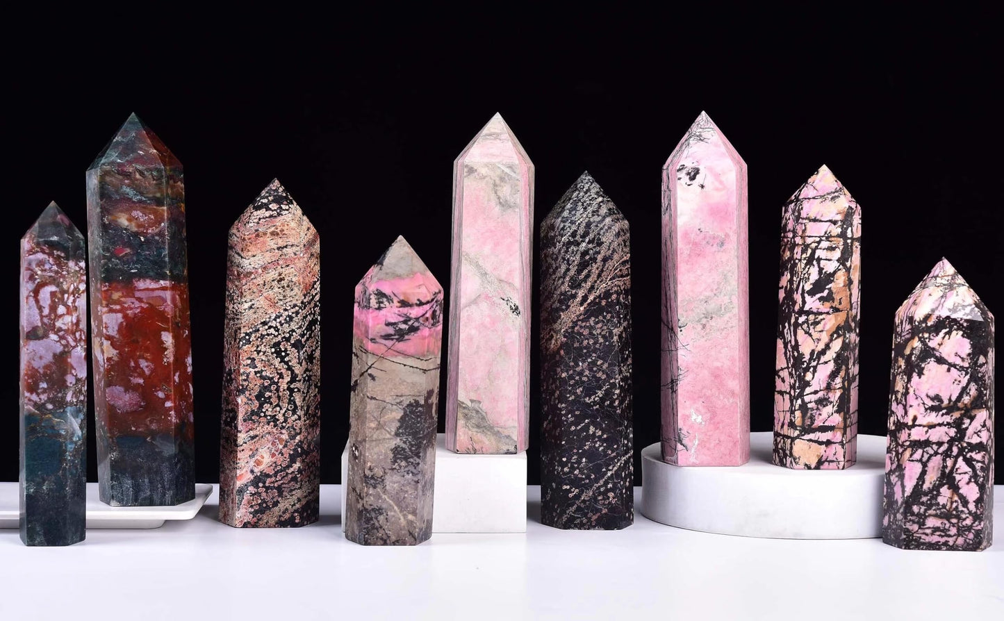 Gold Snowflake Obsidian Stone Tower Obelisk Healing Crystal Wand Large Reiki Meditation Gifts 0.6-1.1 LBS