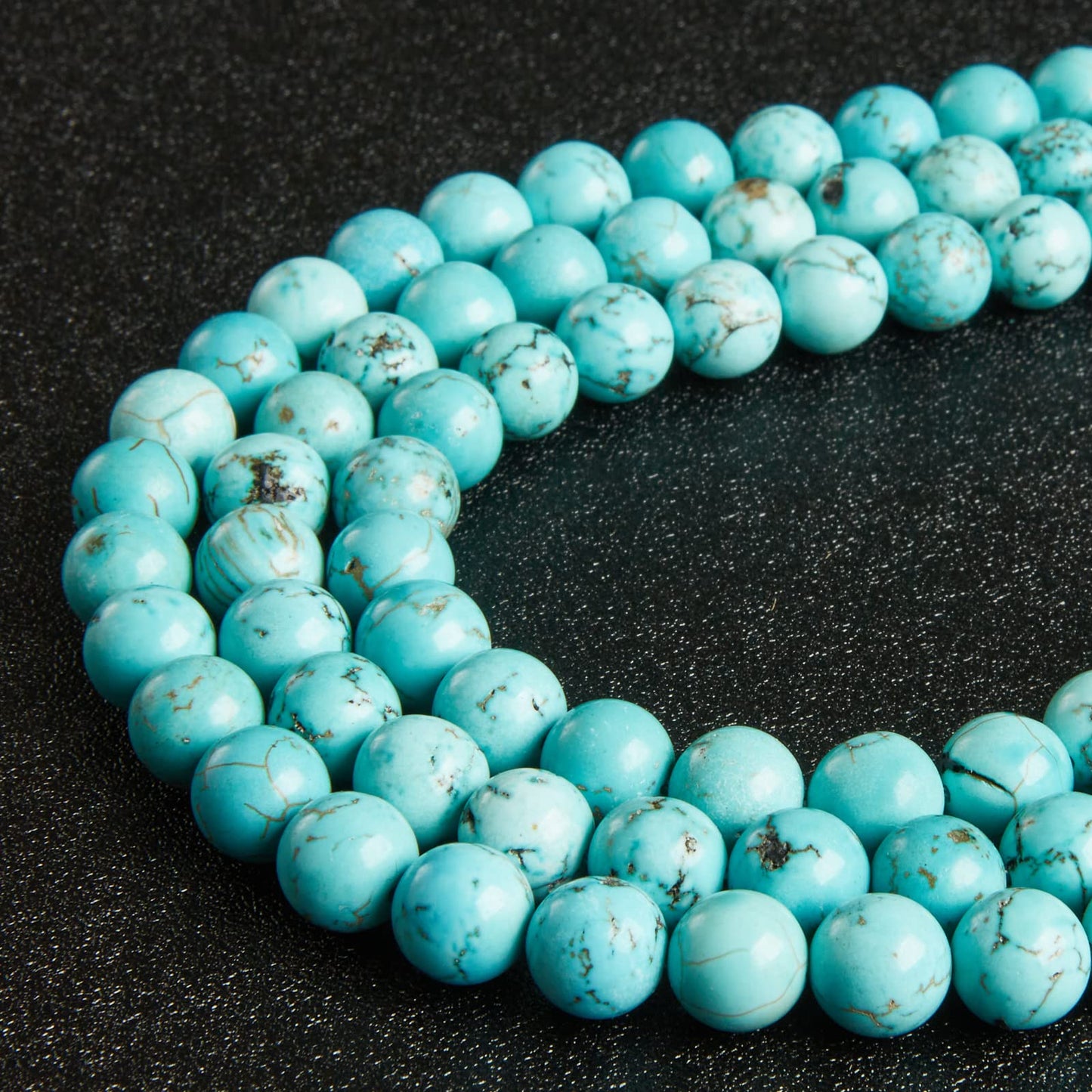 100pcs 8mm Turquoise Beads Natural Gemstone Beads Round Loose Beads for Jewelry Making