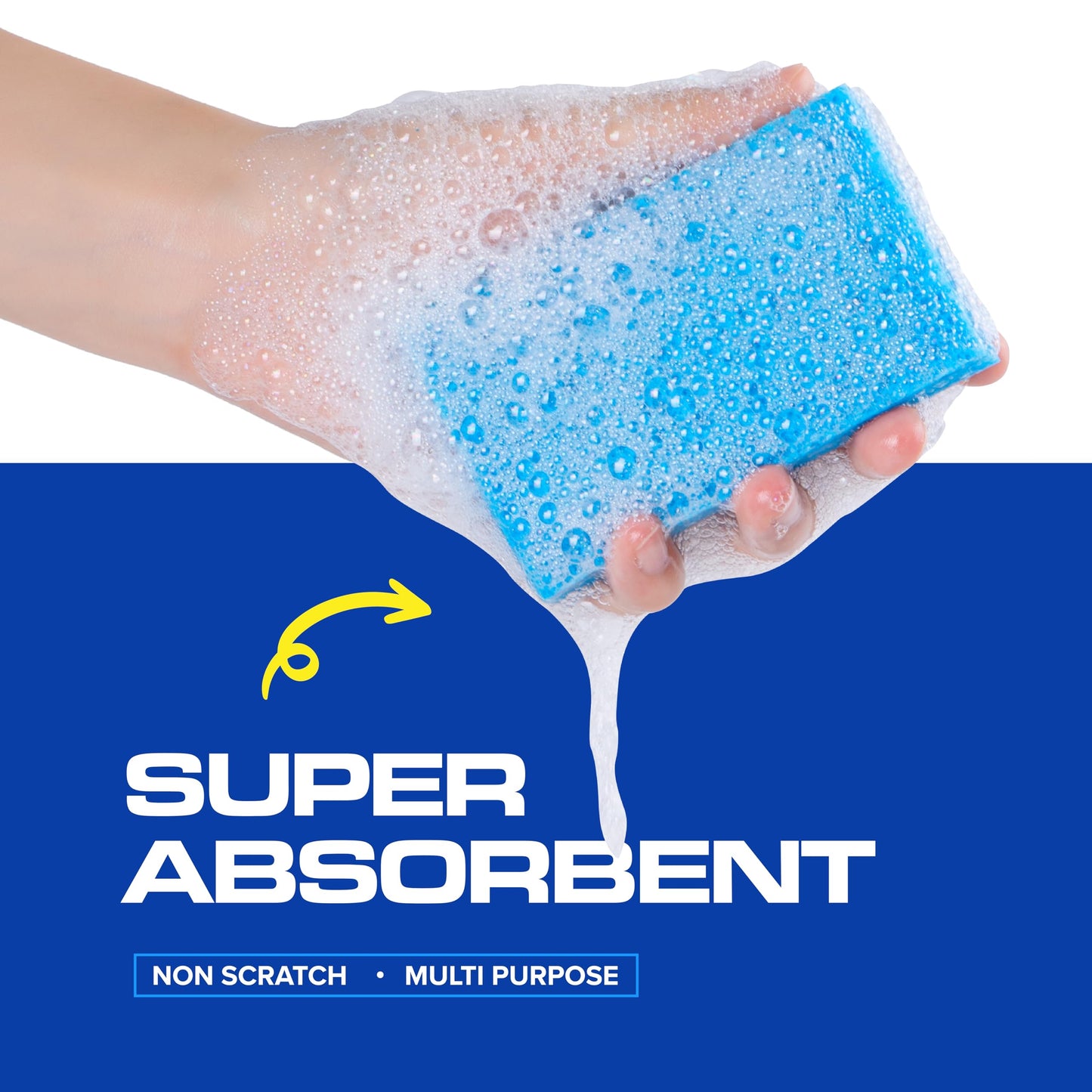 SCRUBIT 48-Count Sponges Kitchen for Dishes Cleaning - Non-Scratch Dish Scrub Sponge - Packaging May Vary, Natural Cellulose Kitchen Sponges