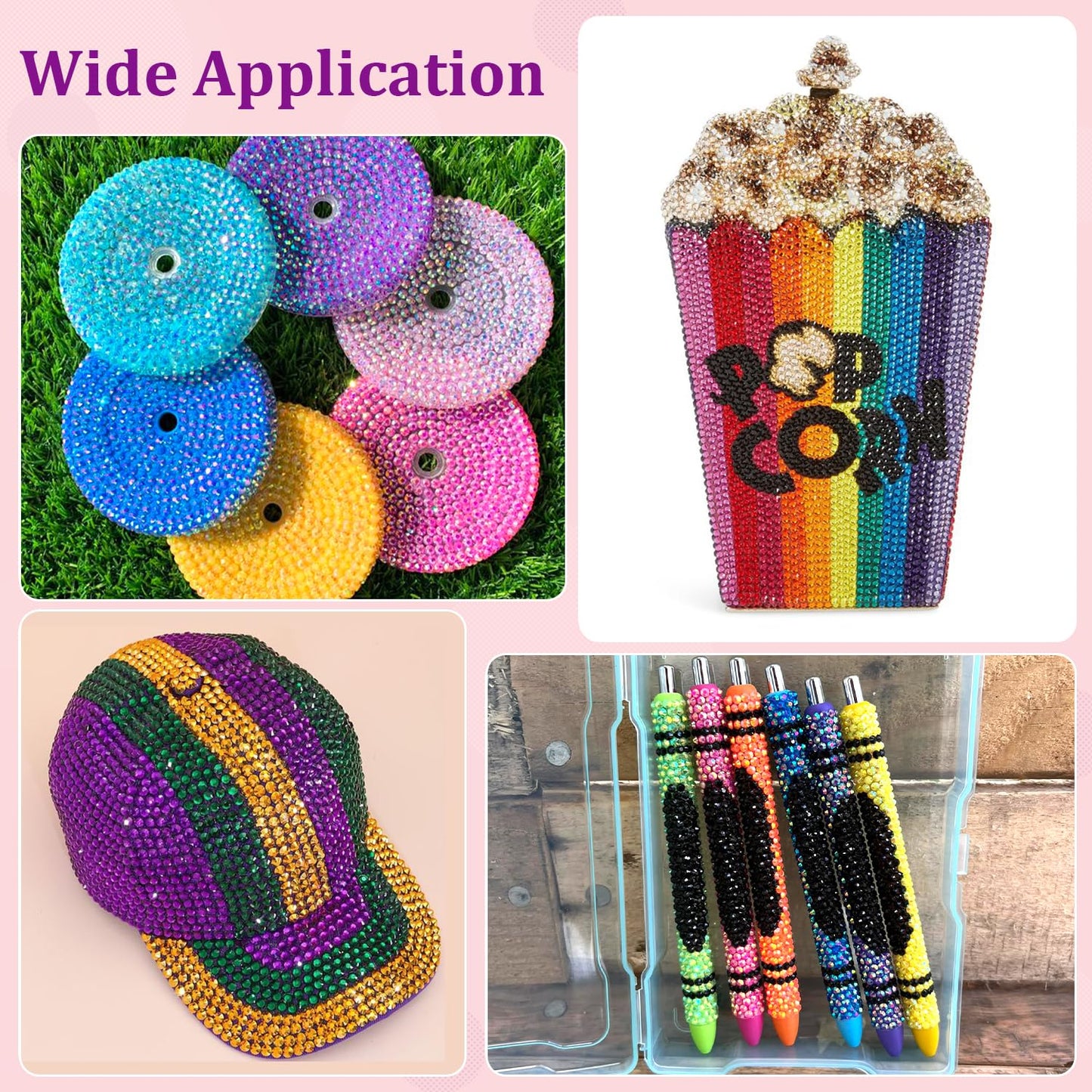 24000Pcs Resin Rhinestones for Crafting with Tweezers, Multicolor 3mm Bedazzling Crystal with 3Pcs 10ml B7000 Jewelry Glue for DIY Crafts Clothing Tumblers Shoes Fabric Nail Art