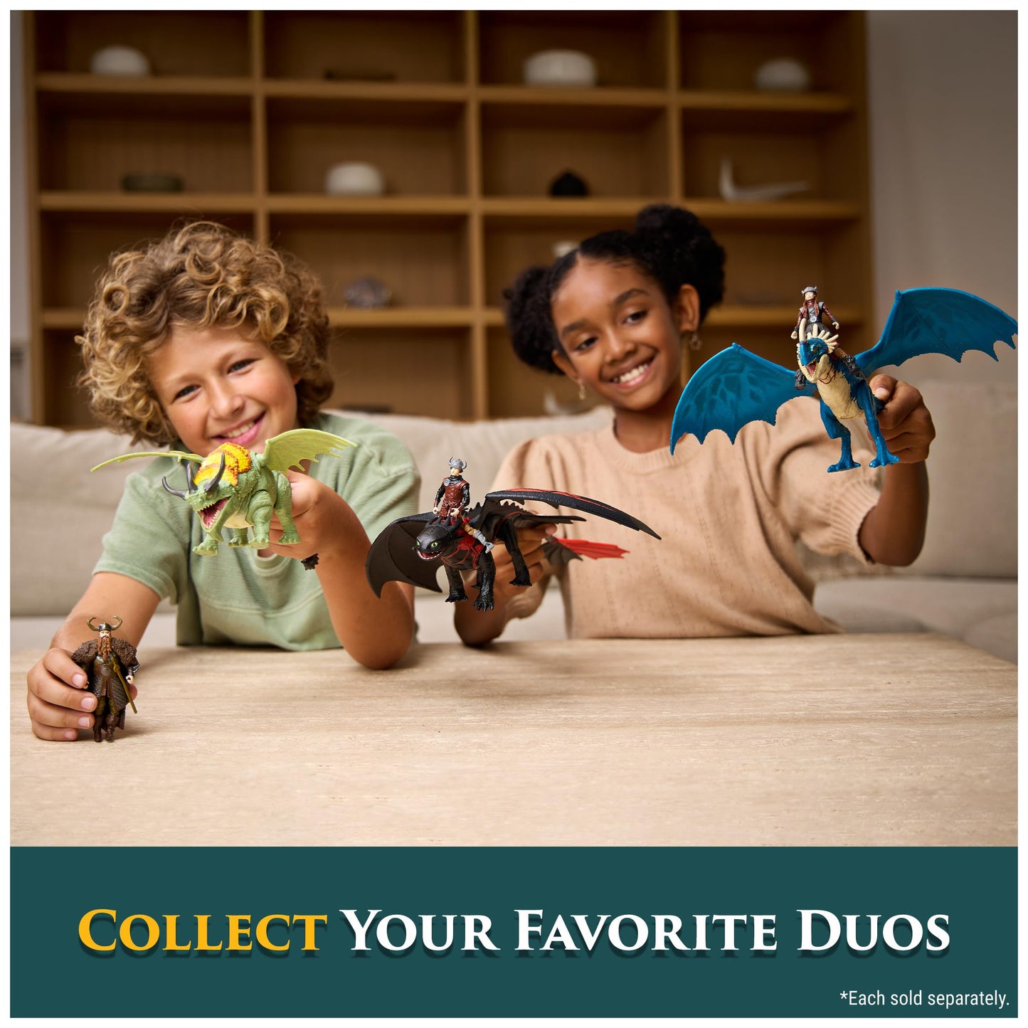 DreamWorks Dragons, How to Train Your Dragon, Toothless & Hiccup, Viking Duo Action Figures, Kids Toys for Boys Ages 4 and up