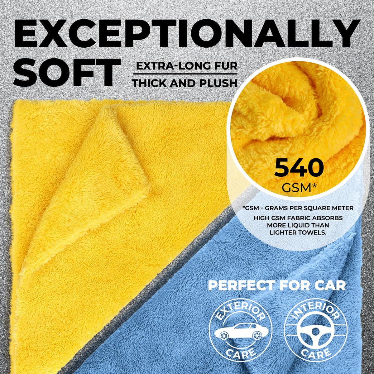 Edgeless Microfiber Car Towels (6 Count)