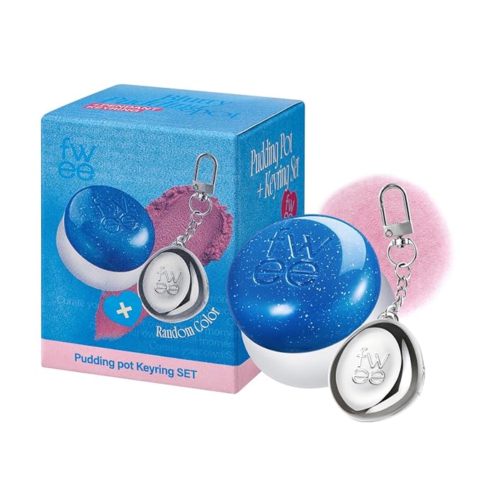 fwee Blurry Pudding Pot + Keychain SET | Airbrushed Blush & Lip, Buildable Pigment, Long-lasting, Lightweight, Easy to Blend, Natural Soft Matte Finish Makeup – Cool (Lavender Pink) | 0.17 oz