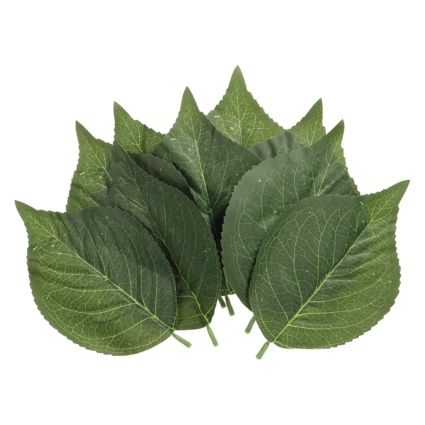 PATIKIL 6.3x3.9 Artificial Green Leaves, 60 Pcs Bulk Greenery for Wedding Bouquets Wreaths Decor, Fake Hydrangea Leaves