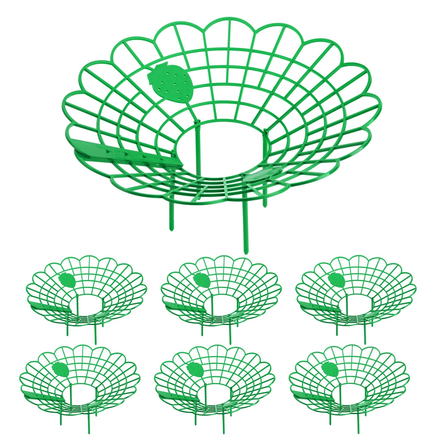 Iceyyyy 6 Pack Strawberry Plant Stand Supports-Strawberry Plant Support Stand Rack with 4 Support Feets-Growing Frame Holder Cage to Keep Berries Clean and Prevent Rot