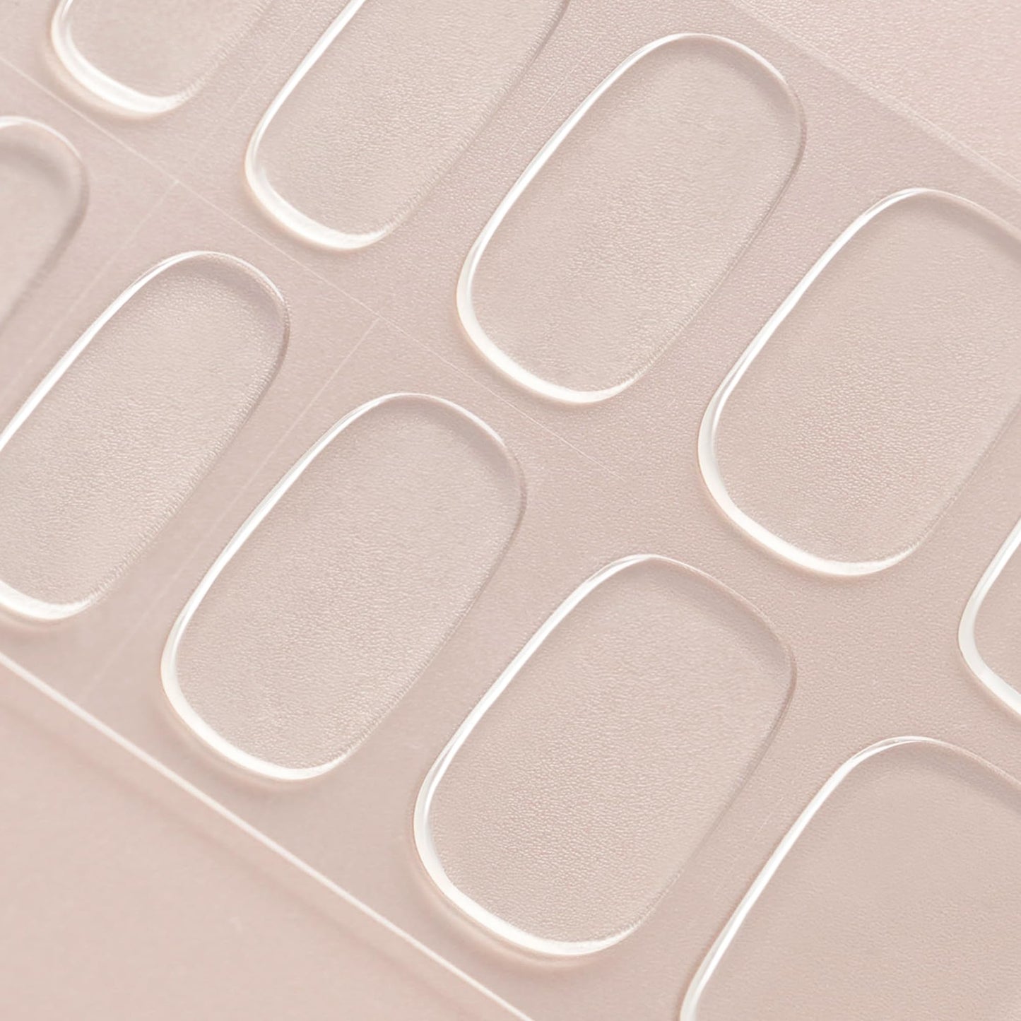 DANNI & TONI Semi Cured Gel Nail Strips Transparent Nails Crystal Clear(5 Packs)