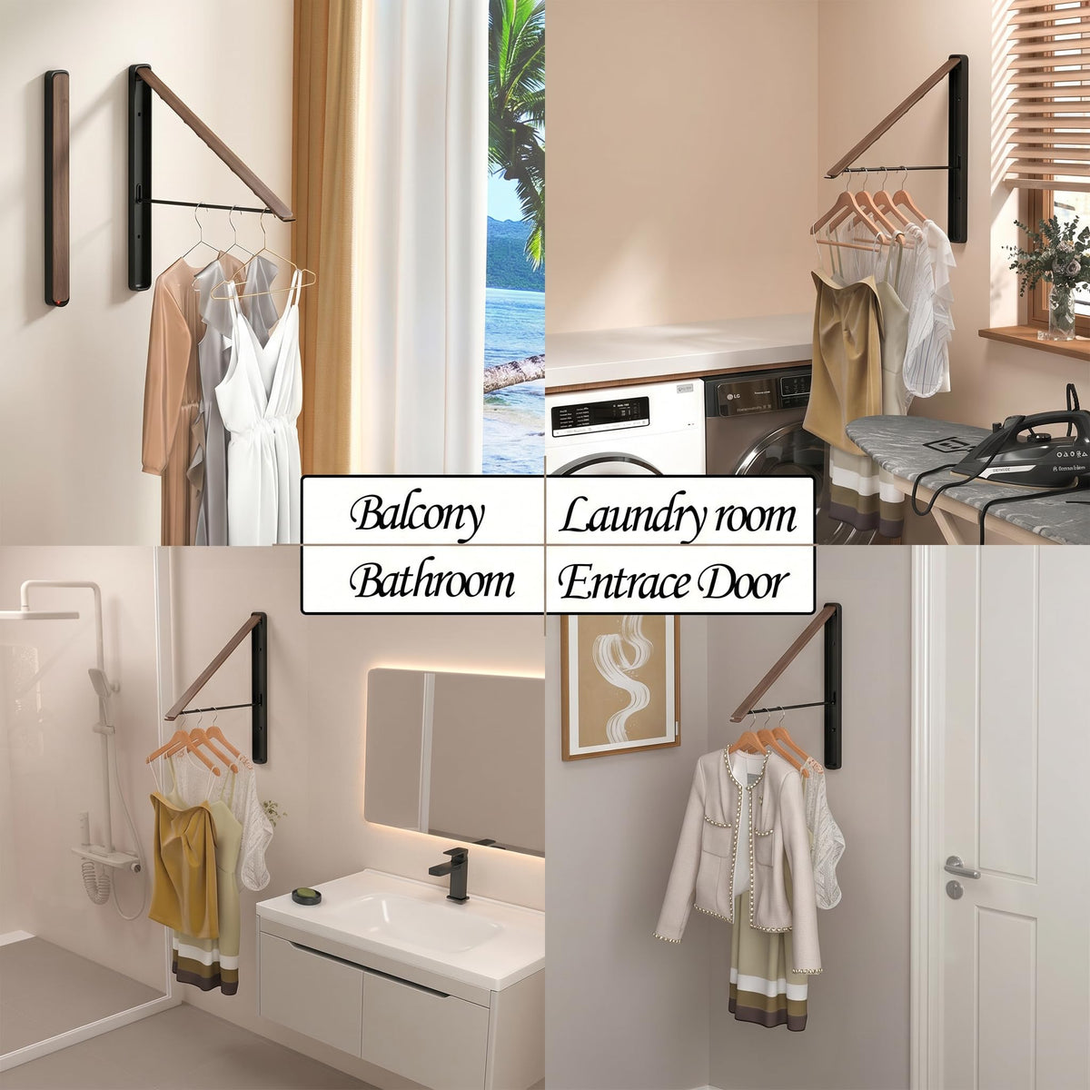 Clothes Drying Rack Wall Mounted