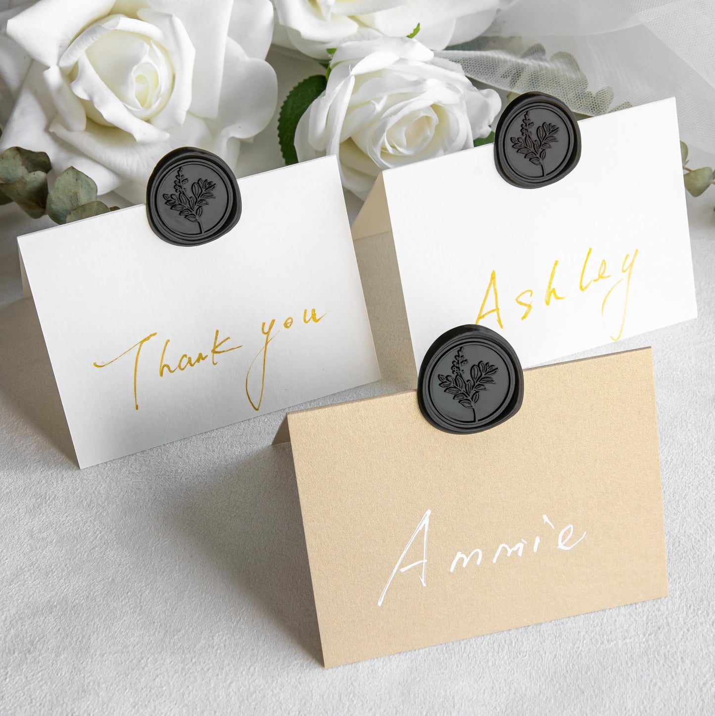 Uwilowe 60 Pcs Black Wax Seal Stickers, Wedding Invitation Accessories Wax Stickers - Peferct for Wedding Accessories Sticker, Gift Box Craft Wrapping, Christmas Cards Envelope Seals