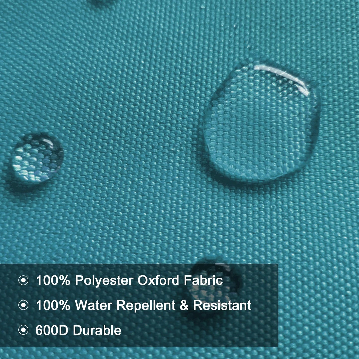 BECHAEO Waterproof Canvas Upholstery Fabric by The Yard 58" Wide 600 Denier Water Resistant Oxford Polyester Material Outdoor Fabric for DIY Sewing Chair Cushion Awning Bag, 5 Yards Cyan Blue