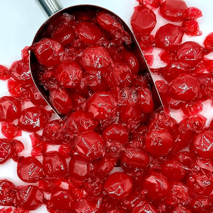 Cinnamon Discs Hard Candy - Bulk 2 Pounds Individually Wrapped Red Cinnamon Candy Disks (Approx 150 Pieces) - Holiday Bulk Fiery Candy