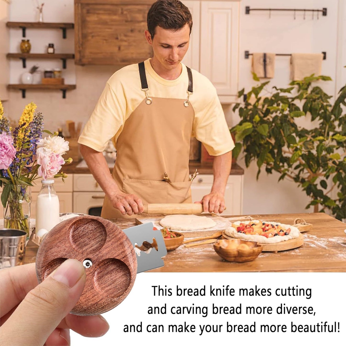 LHCHGEN 1+1+20 pcs UFO Bread Lame For Dough Bread Lame Cutter For Sourdough,Sourdough Scoring Tool,Bread Lame Dough Scoring Tool,With 20 Blades And Storage Cover,For Artisan Bread And Baguette (#1)