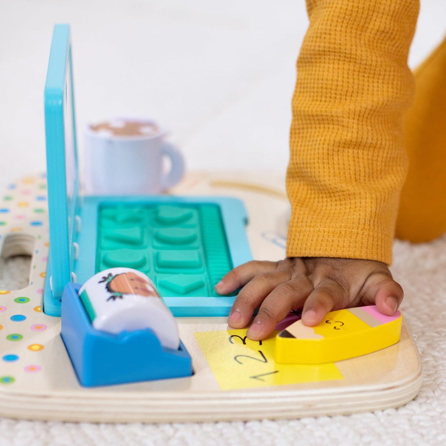 Melissa & Doug Wooden Work & Play Desktop Activity Board Infant and Toddler Sensory Toy - FSC-Certified