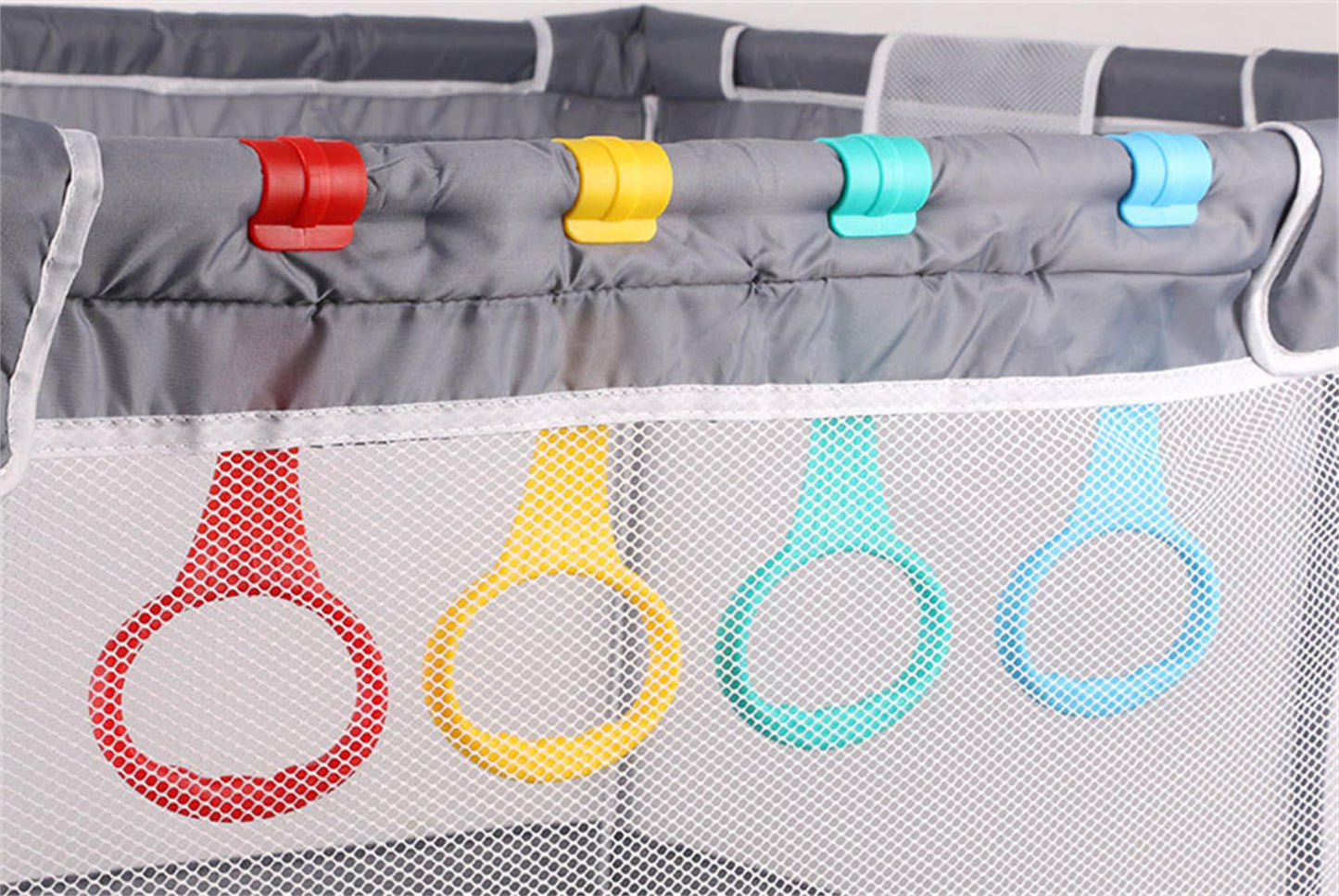 10pcs Walk Assistant Plastic Baby Crib Pull Rings for Baby Cot Hanging Rings for Infant Toddler Practice Tool