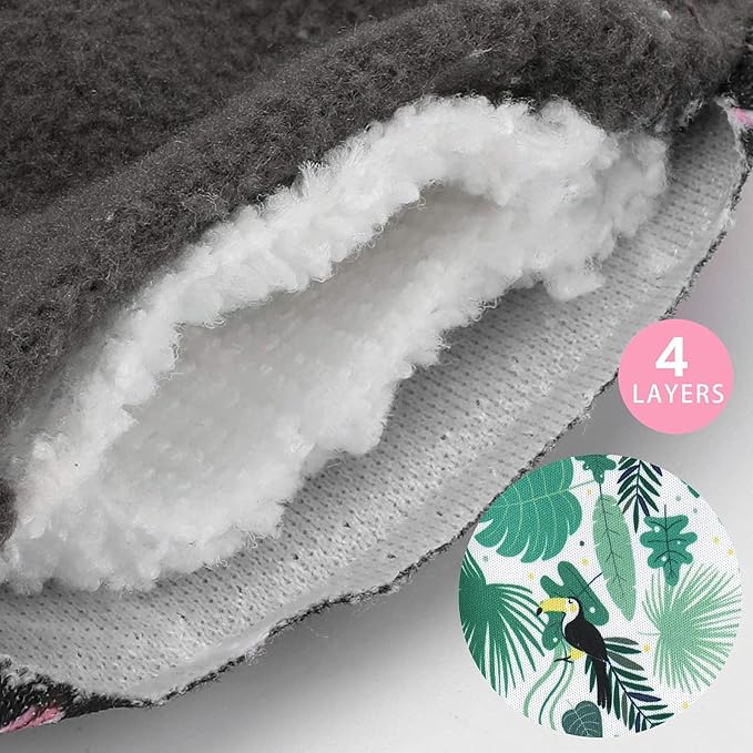 PHOGARY Reusable Menstrual Pads, Bamboo Cloth Pads for Heavy Flow with Wet Bag, 3 Sizes Sanitary Pads Set with Wings for Women, Washable Overnight Cloth Panty Liners Period Pads