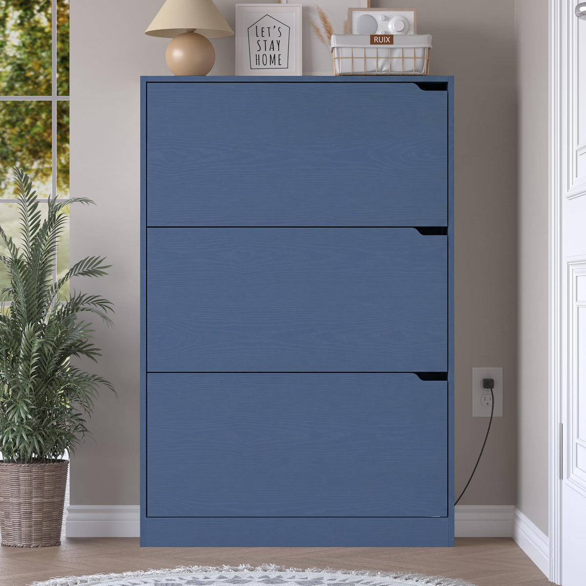 Shoe Cabinet with Odor Control and Back Panels