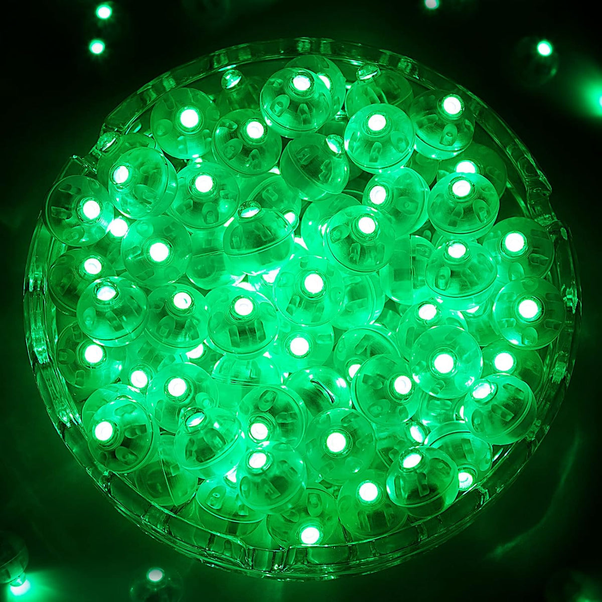 ZGWJ Mini LED Lights, 50PCs Neon Party Lights for Balloons, Paper Lanterns, Wedding, Birthday, Christmas, Halloween Decoration