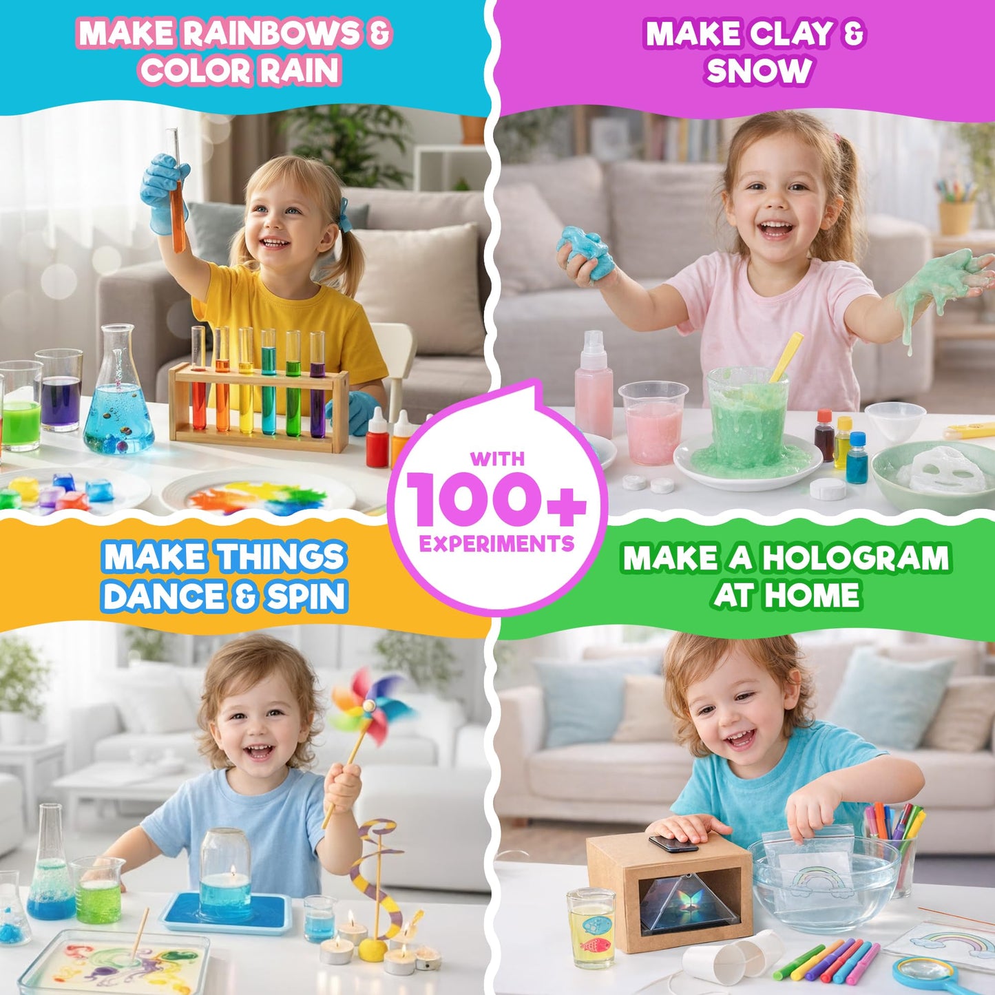 Doctor Jupiter Preschool Science Kit for Kids Ages 3-5 | Toddler Learning Activities, Birthday Gift Ideas for 3-4-5 Year Old Girls | Learning & Educational Toy STEM Kit with 100+ Experiments