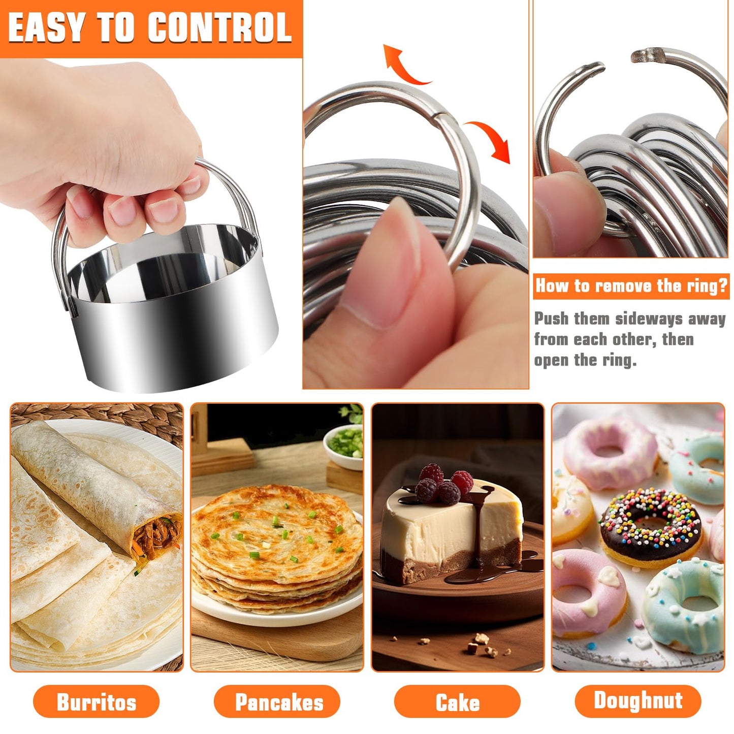 Biscuit Cutter Set,10PCS Stainless Steel Pastry Blender Set with Pastry Cutter,5PCS Biscuit Cutter,Dough Cutter,3 Cup Flour Sifter,Baking Mat and Fine Mesh Strainer for Cooking Cookies and Donuts