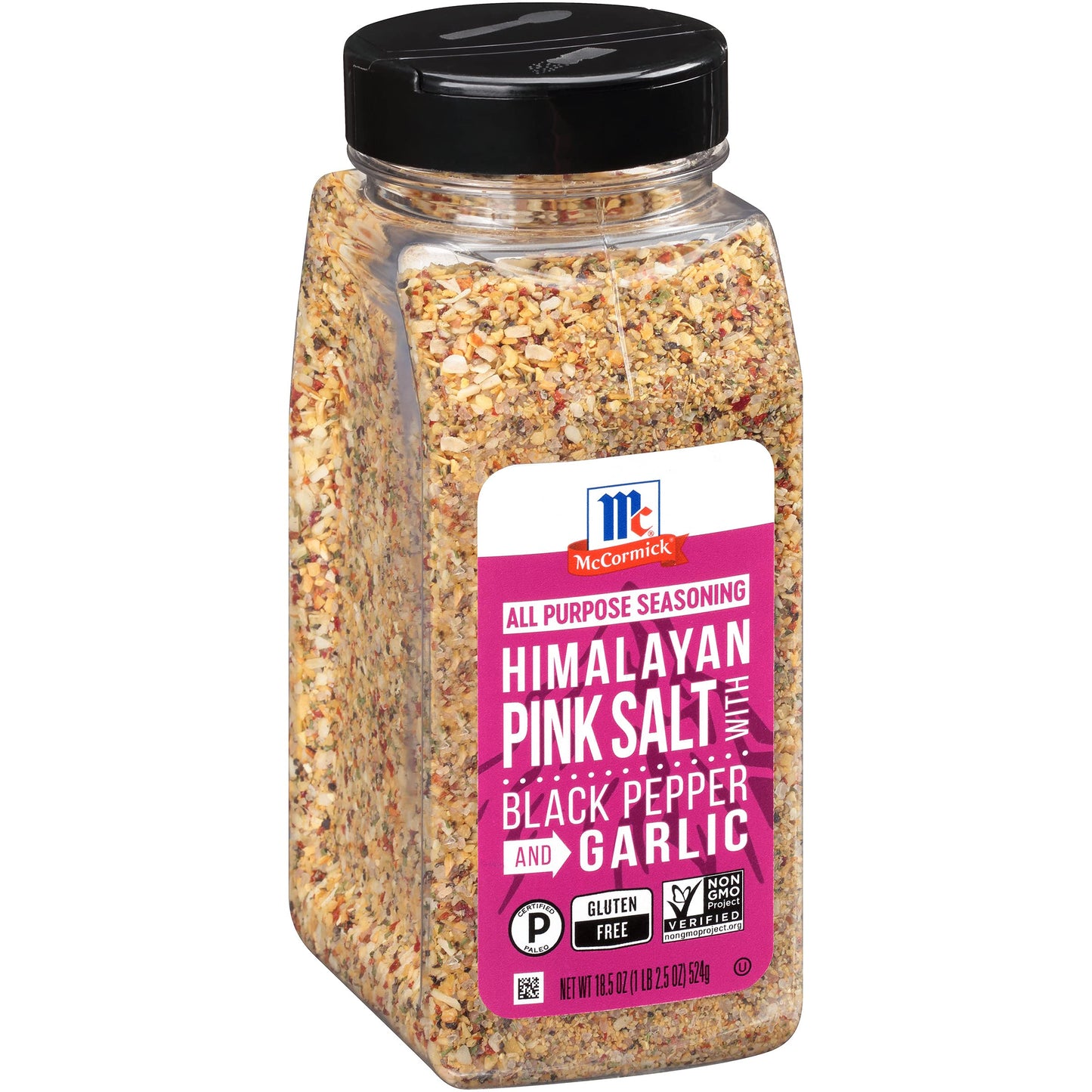 McCormick Himalayan Pink Salt with Black Pepper and Garlic All Purpose Seasoning, 18.5 oz