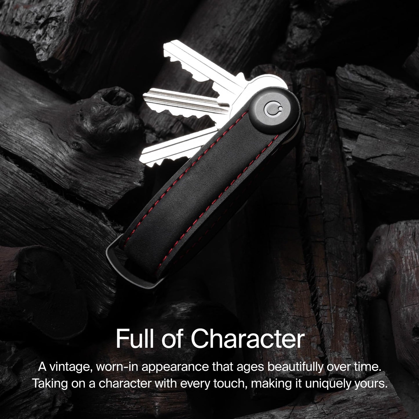 Orbitkey Crazy Horse Leather Key Organizer | Holds up to 7 Keys, Chestnut Brown