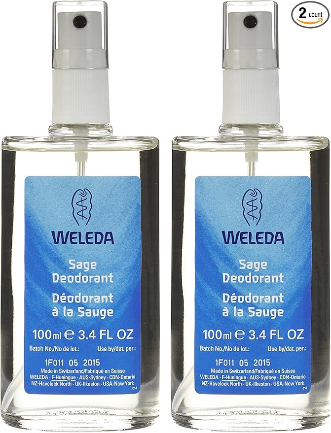 Weleda Sage Non-Aerosol Deodorant Spray-3.4 oz, 2 pk