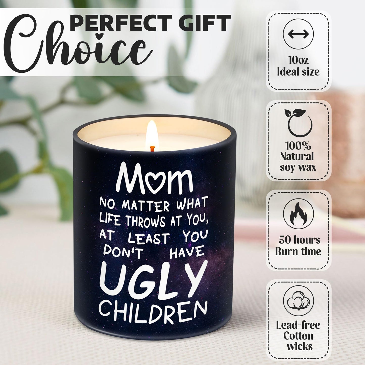 Mothers Day Gifts for Mom from Daughter, Son - Moms Birthday Gift Ideas, Cool Birthday Gift for Moms - Funny Mothers Day Candle, mom Soy Wax Candle