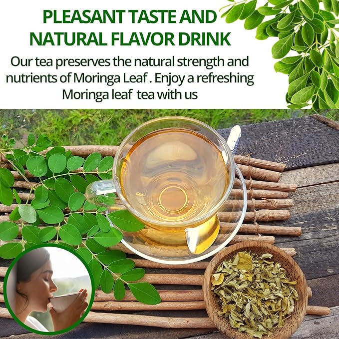 VIDA FARM 125 Premium Moringa Tea Bags, 100% Natural Pure Moringa Leaves: No Caffeine, No Sugar, No Gluten, Vegan