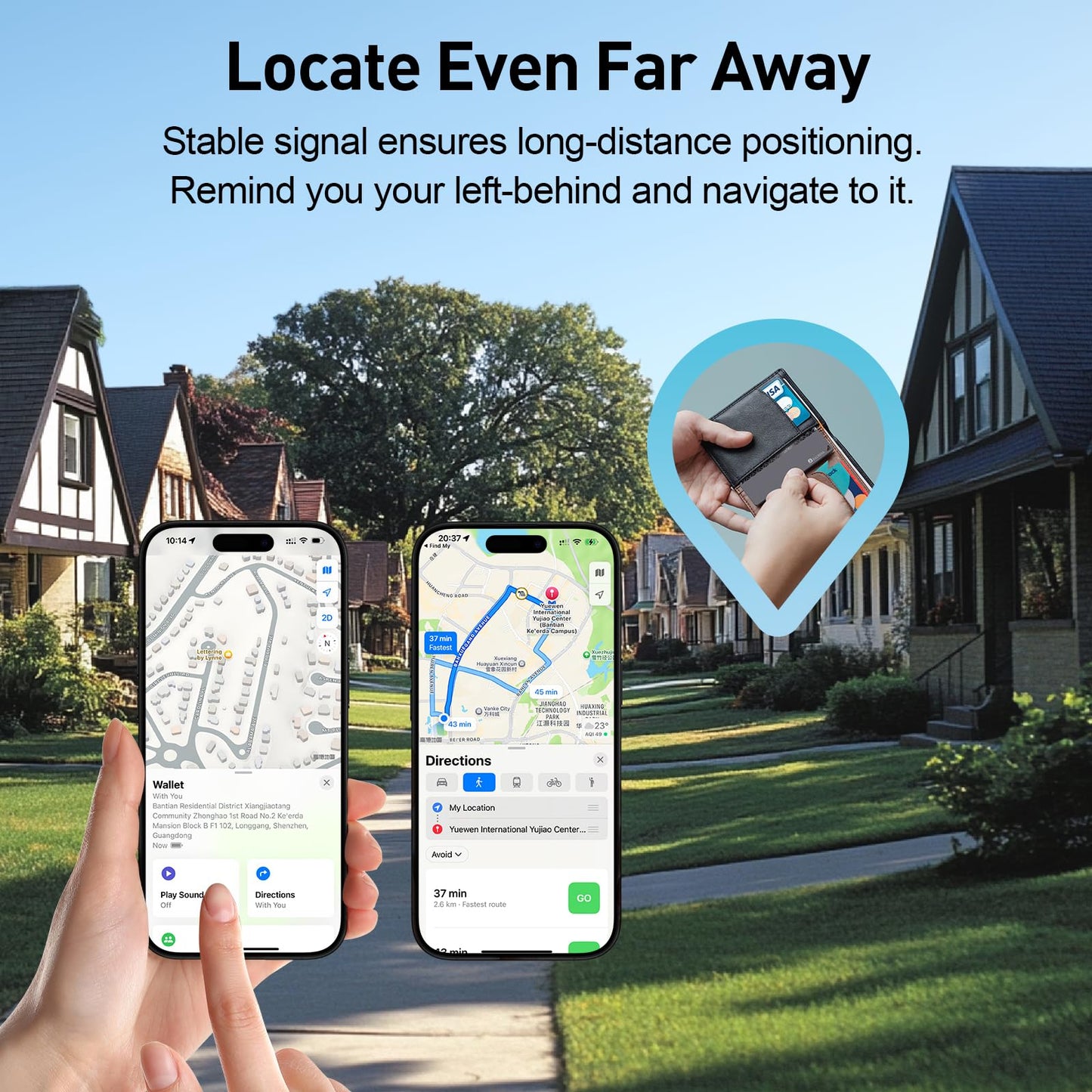 2026 [Apple MFi Certified] (iOS Only) Bluetooth Tracker Smart Card for Apple Find My iPhone Ultra-Thin Wallet GPS Tracker, 5-10 Years Staying Power, Keys Finder & Item Locator for Keys, Bags, Passport