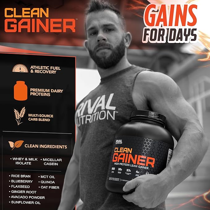 RIVAL NUTRITION Clean Gainer (Bag) Chocolate Fudge 12 lbs