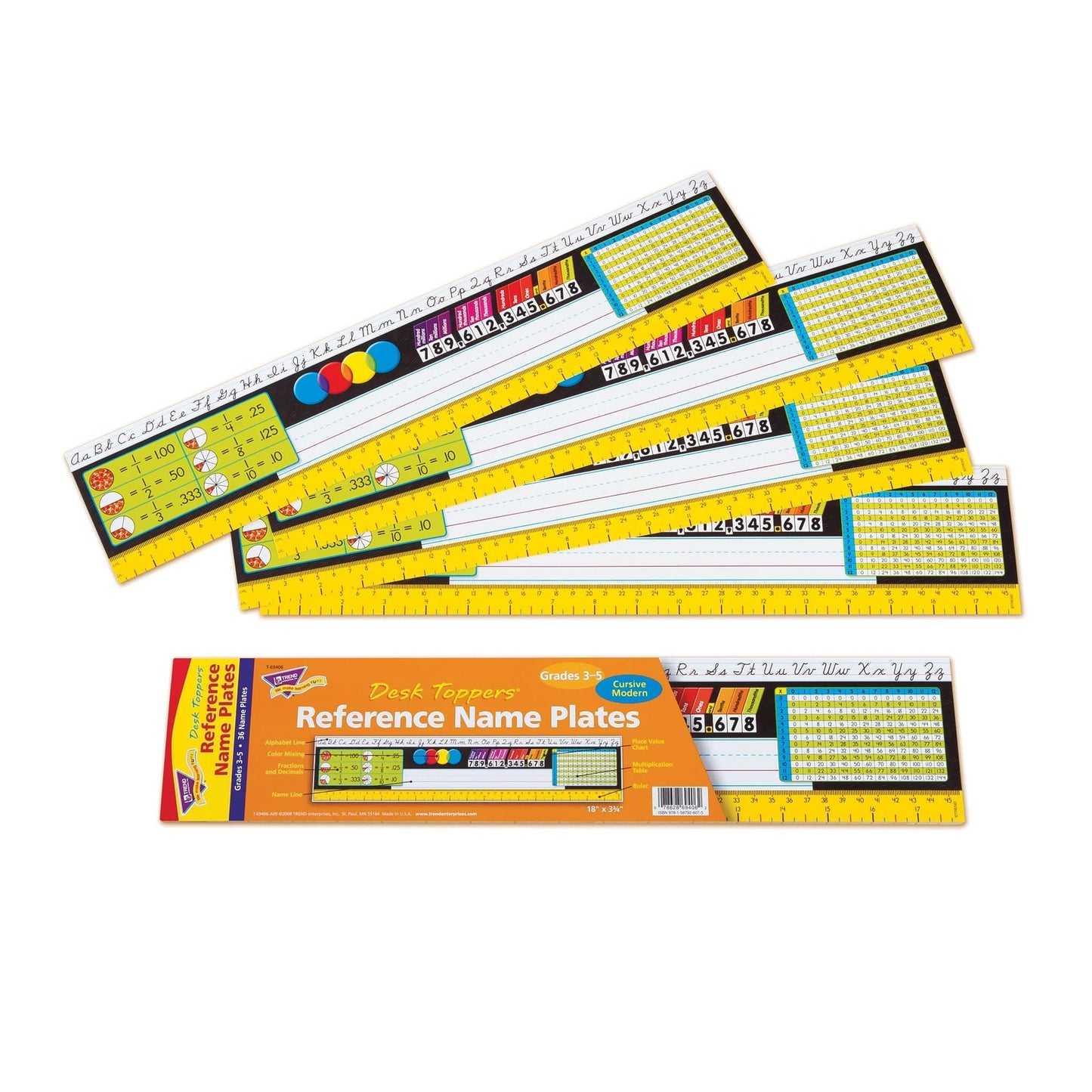 Grades 3-5 Desk Toppers® Reference Name Plates (Modern)