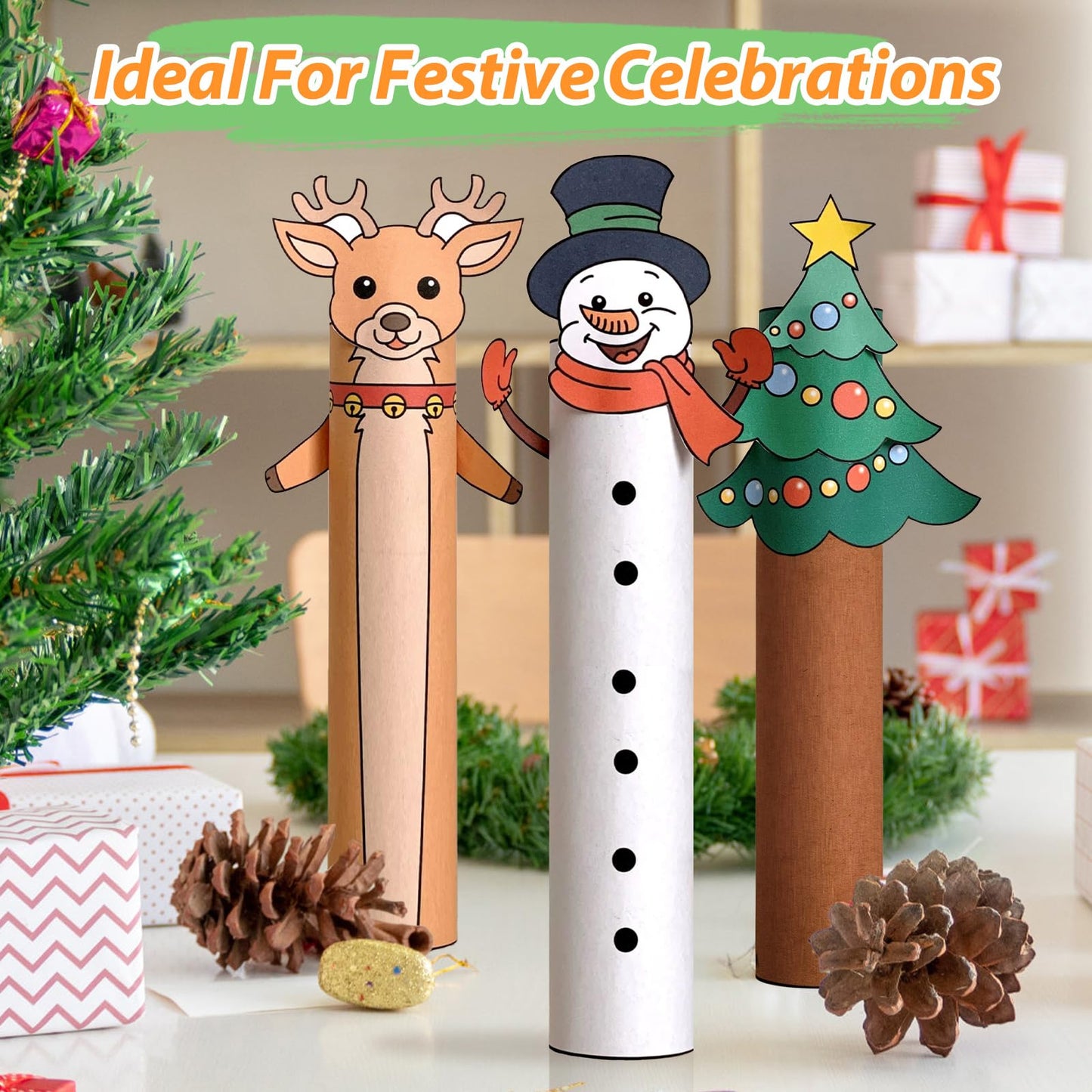 MAPVOLUT 32 Pack Cardboard Tubes for Craft - White Rolling Paper - 1.7 x 10 Inches, Empty Toilet Paper Rolls for Crafts Tubes Craft Supplies, Premium Kraft Paper Strong And Pressure-Resistant