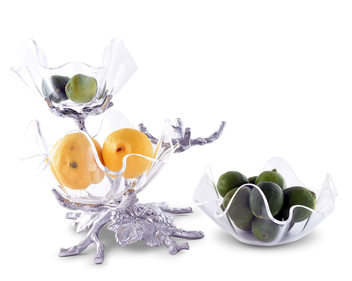 Arthur Court Grape 3-Tier Acrylic Bowl Stand