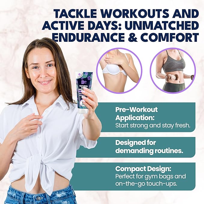 Violet Vibes Deodorant Cream for Women | Hypoallergenic & Gentle On Skin | Noni Leaf Extract, Aluminum-Free, Sensitive Skin, Fresh Odor Control for Whole Body 100mL (3.4 fl oz.) (Unscented)