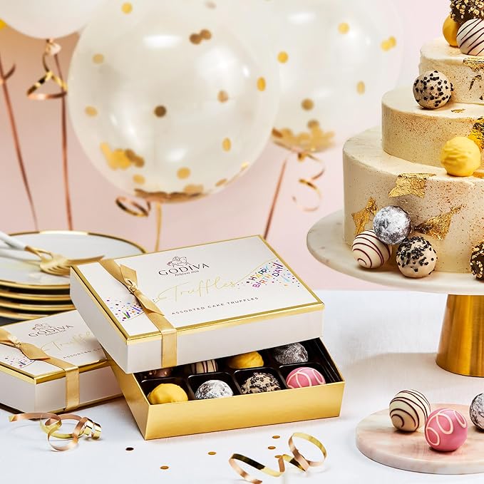 Godiva Chocolatier Birthday Truffles Assorted Chocolate Gift Box, 12 pc.
