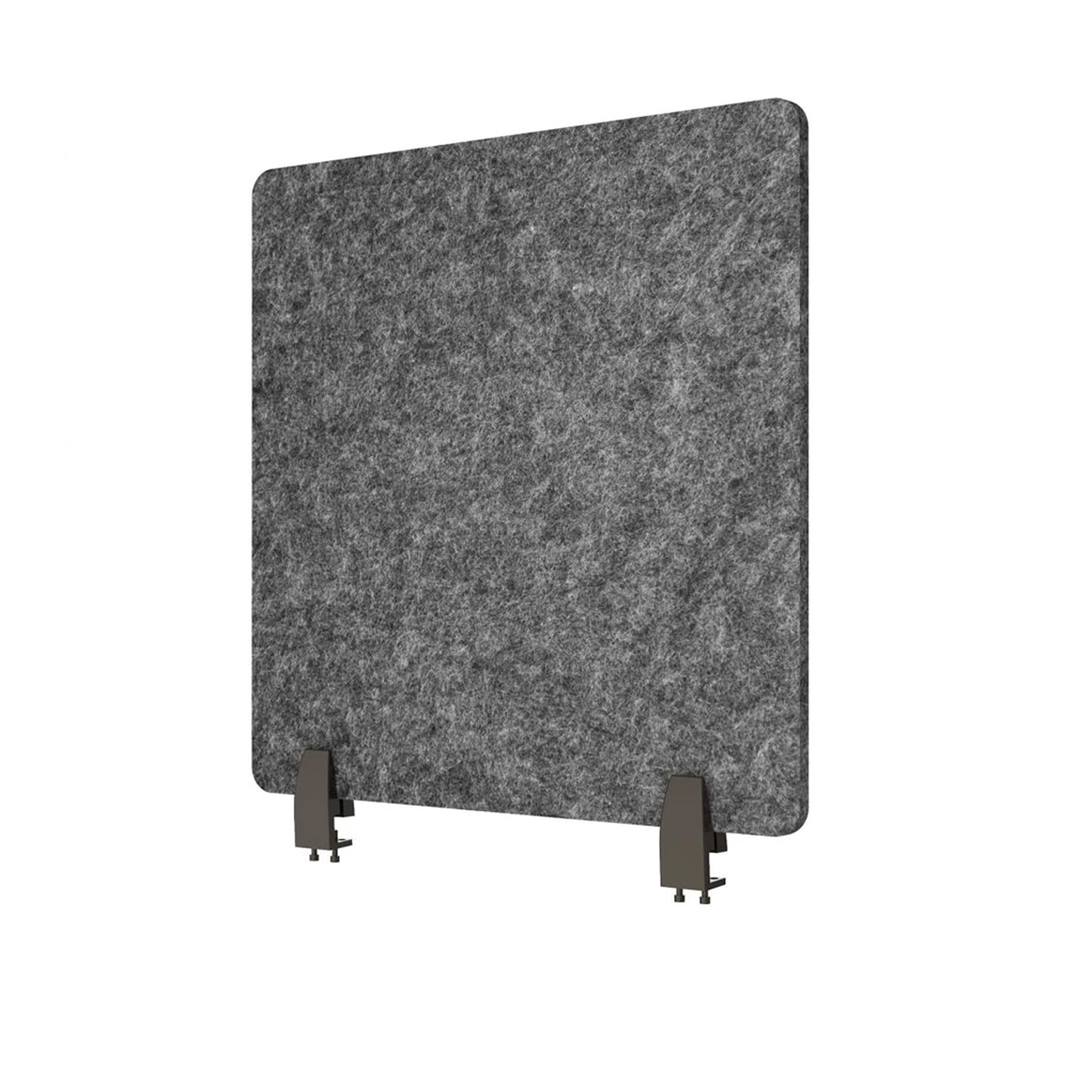 Stand Up Desk Store ReFocus Raw Clamp-On Acoustic Desk Divider Mounted Privacy Panel to Reduce Noise and Visual Distractions (Anthracite Gray, 23.6" x 16")