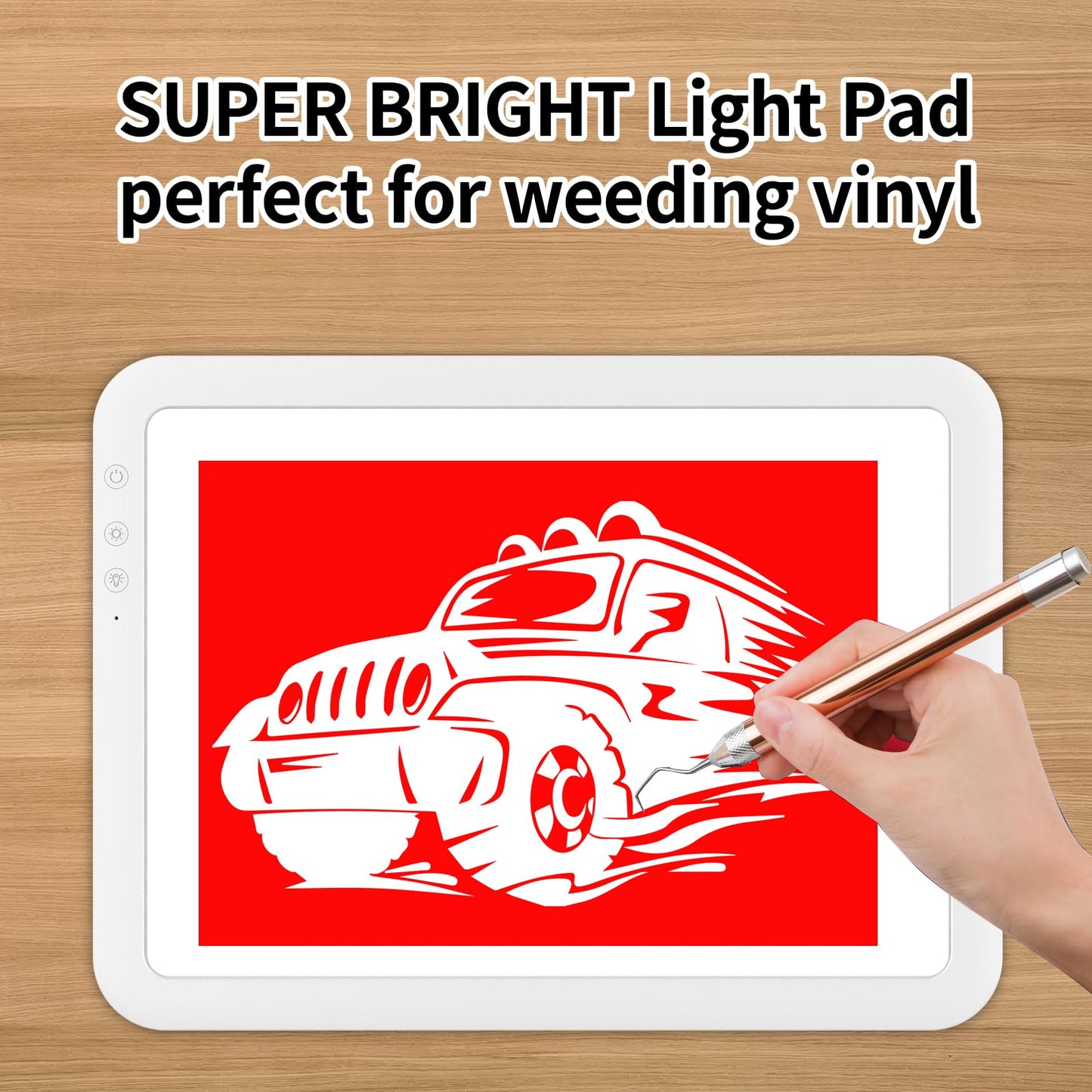Rechargeable A3 LED Light Box with Carry Bag, elice Wireless Lightbox Drawing Light Table Light Pad Light Copy Board for Artist Sketching, Up to 6670 Lux Super Bright Lightpad for Cricut Weeding Vinyl
