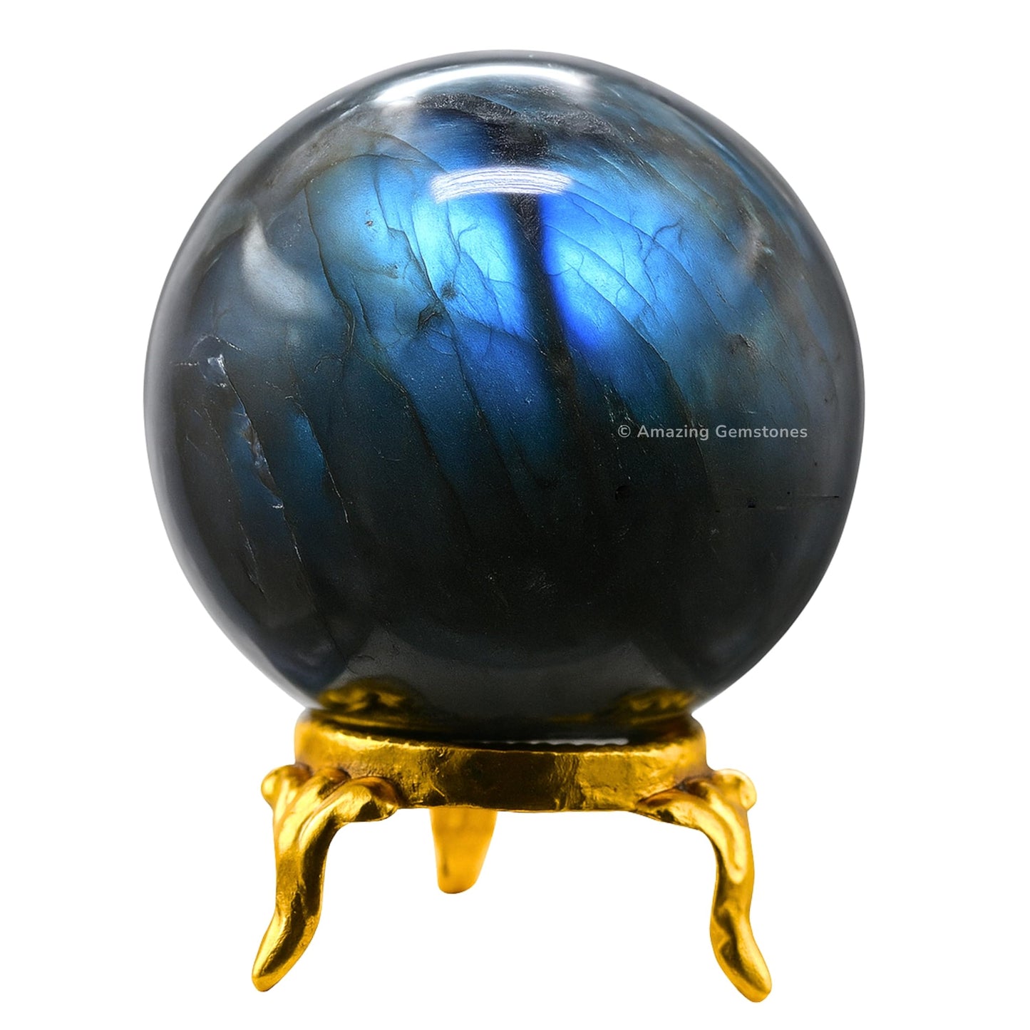 Amazing Gemstone Labradorite Crystal Ball with Stand - 2 Inches Crystal Sphere Meditation Balls for Witchcraft and Decorative Balls