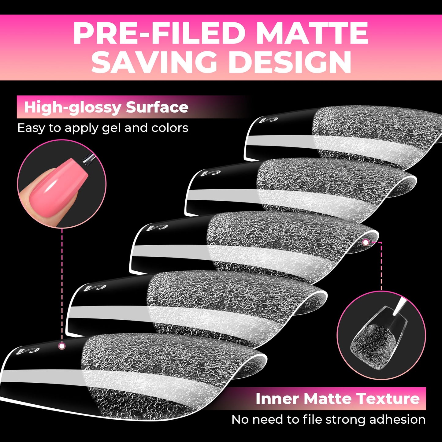 UNA GELLA Short Coffin Nails Tips: 510Pcs Soft Gel Nail Tips Coffin Acrylic Full Cover Short Coffin Press on Nails Pre-shaped Half Matte Clear False Nails For Nail Extensions Home DIY Salon 15 Sizes
