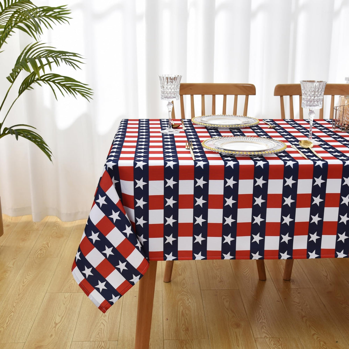 Classic 4th of July Tablecloth Fabric