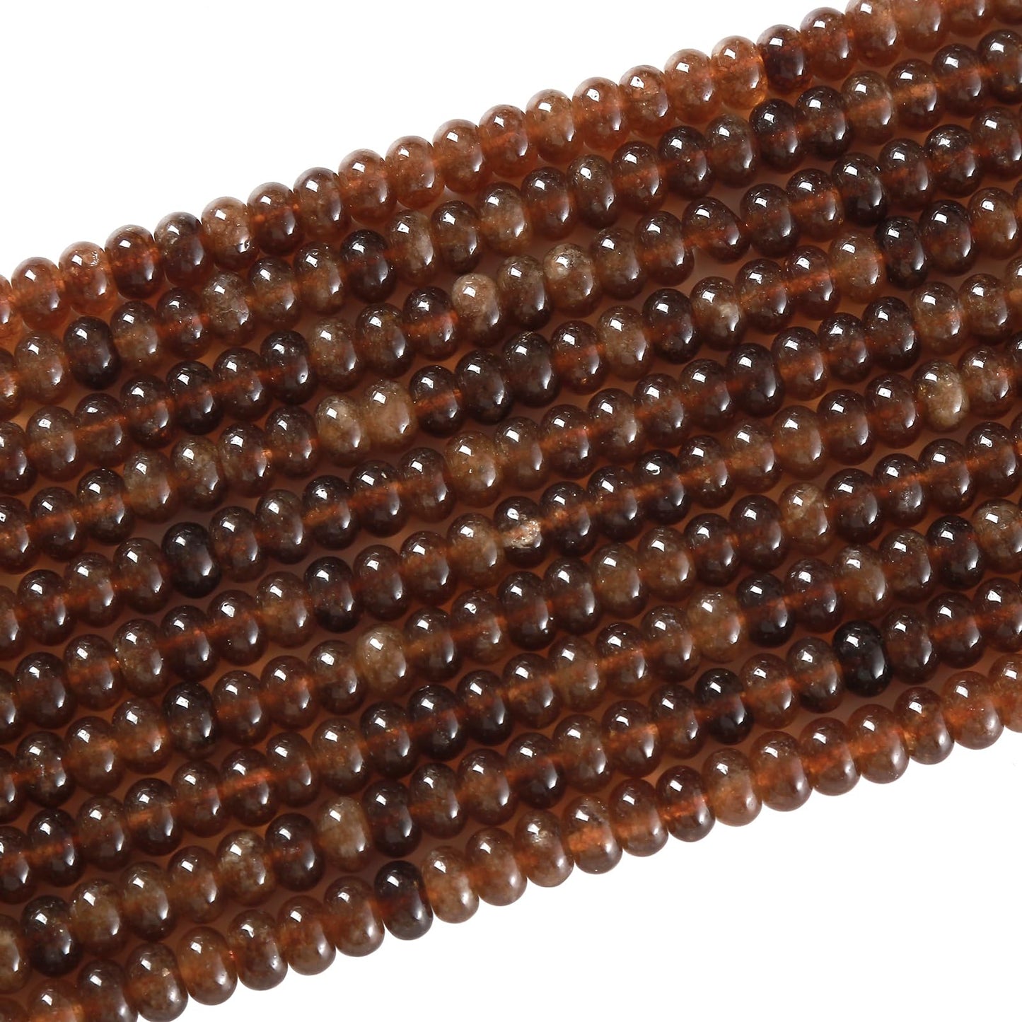5x8mm 76pcs Gold Tourmaline Rondelle Spacer Loose Beads Abacus Disk Stone Round Loose Gemstone Beads for Jewelry Making DIY Bracelet Necklace