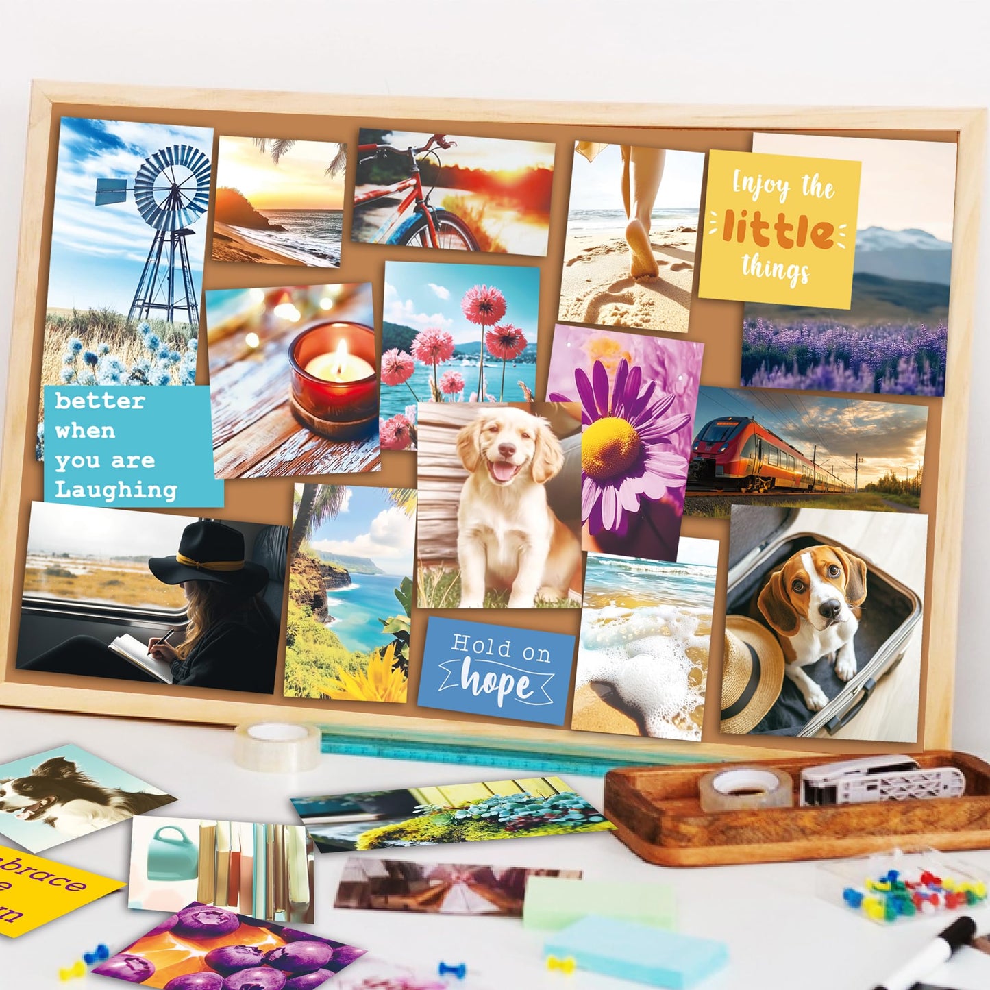 Scrapbook Supplies Stickers Vision Board Supplies Magazines Sticker Vision Board Book Daily Planner Sticker Book for Adults Collage Book Journaling Scrapbook Stickers Water Bottle Stickers