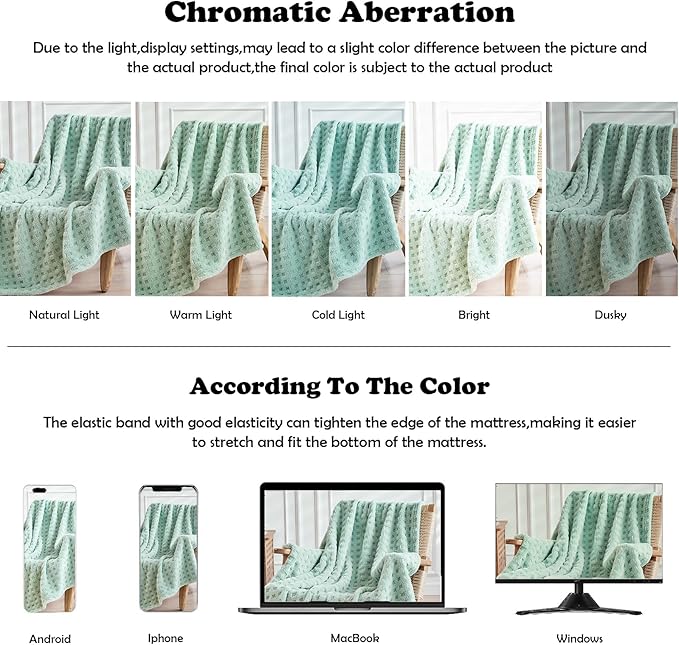 NEWCOSPLAY Super Soft King Blanket Green Premium Silky Flannel Fleece 3D Waffle Checkered Lightweight Bed Blanket All Season Use (New Sage Green, King(90"x110"))