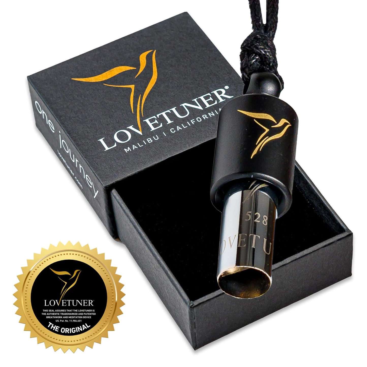 LOVETUNER Meditation Tuning Necklace 528 hz Frequency of Love | Mindfulness Device for Anxiety & Stress Relief
