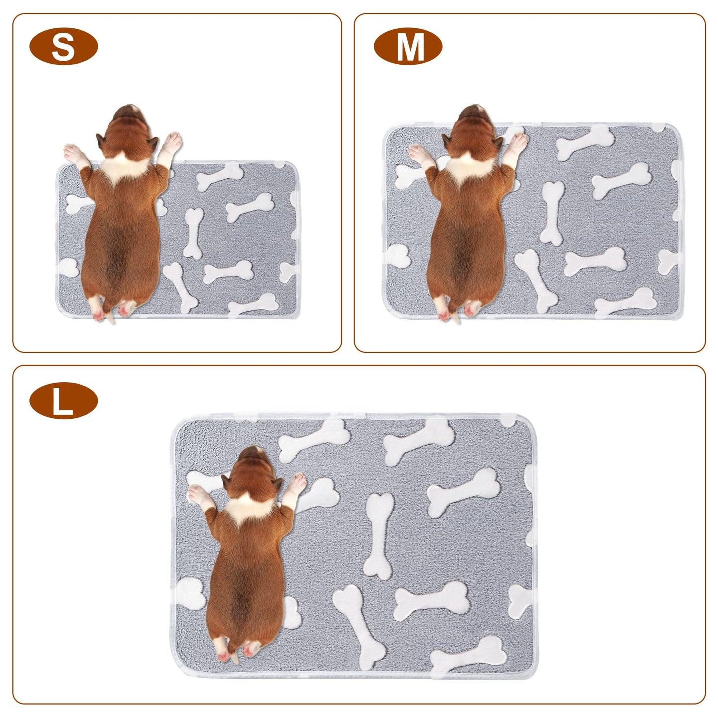 1 Pack 3 Blankets Super Soft Fluffy Premium Fleece Pet Blanket Flannel Paw Printed Throw for Dog Puppy Cat (Large 41x31'', Star, Bone, Love)