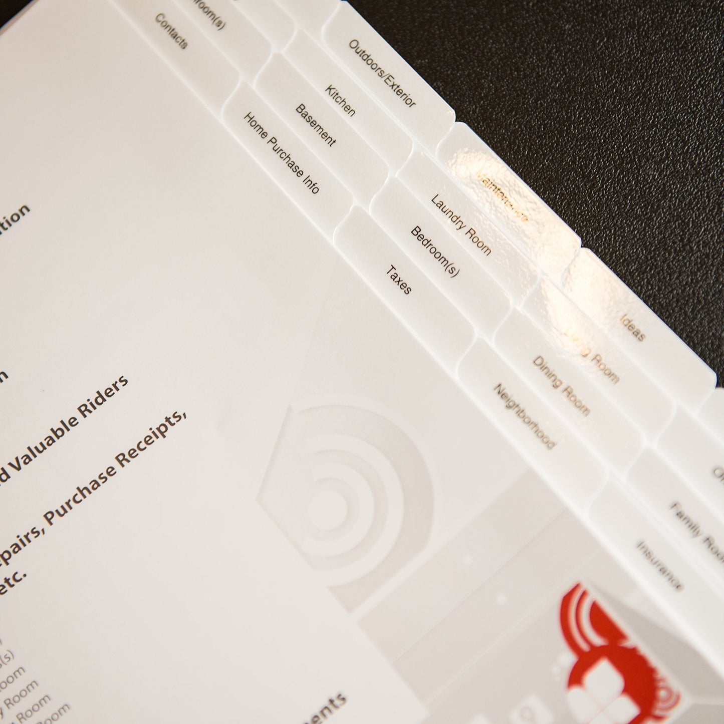 Ahh Hah! Organizer Kit: Home Records - Index Tabs for a Three-ring Binder (Binder not included))