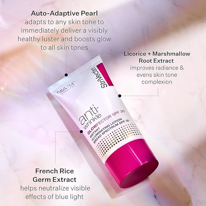 StriVectin GlowFector Instant llluminating Lotion Broad Spectrum, Boosts Skin radiance with UV protection, Argan Oil for Softness and Glow, 1 oz