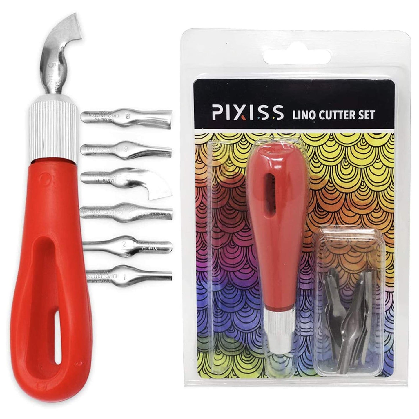 Rubber Block Stamp Carving Blocks Stamp Making Kit with Cutter Tools, 12-Pack Carving Rubber Stamps for Printmaking, Printing and More
