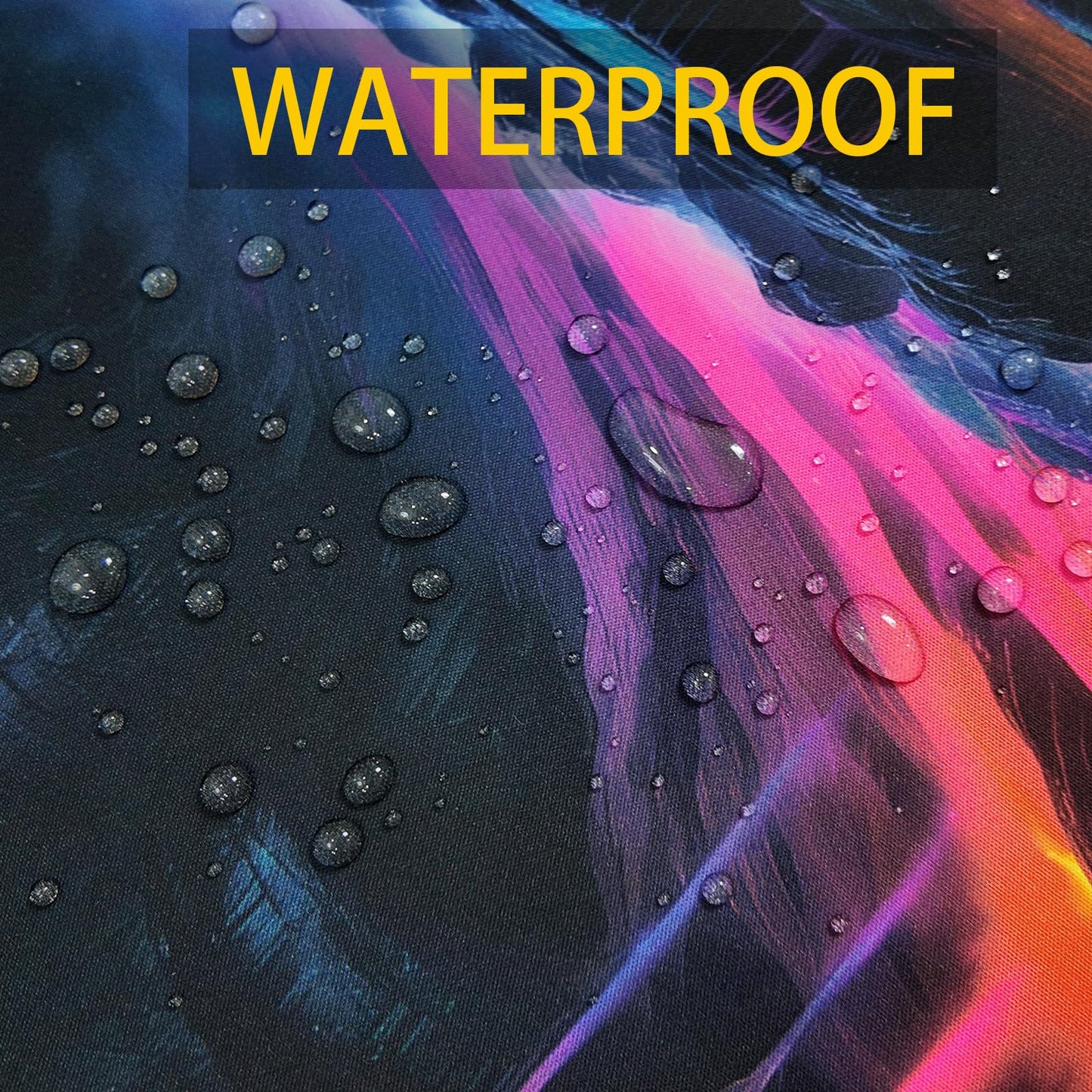 Simpkeely Large Fantasy Waterfall Gaming Mouse Pad - Blacklight Waterproof Glowing Desk Mat, 31.5" x 11.8" Extended Non-Slip Rubber Base for Office & Home